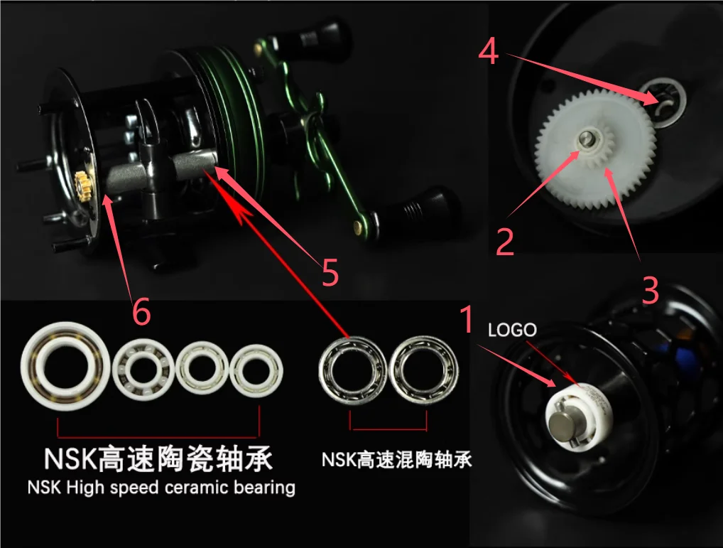 aioushi- Rolamento cerâmico NS - Reel Handle avaliação e preço